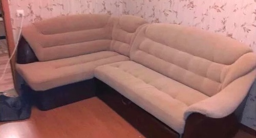 Перетяжка углового дивана. Новосокольники